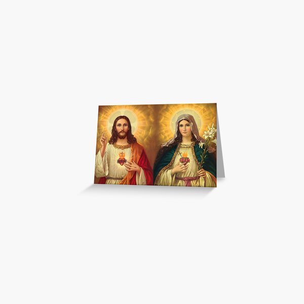 Item preview, Virgin Mary and Jesus Immaculate Heart Religion Catholic designed and sold by tanabe.