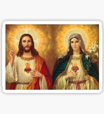 Virgin Mary and Jesus Immaculate Heart Religion Catholic Sticker