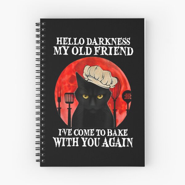 Item preview, Black Cat Hello Darkness My Old Friend I've Come To Bake designed and sold by Mariaxjulio.