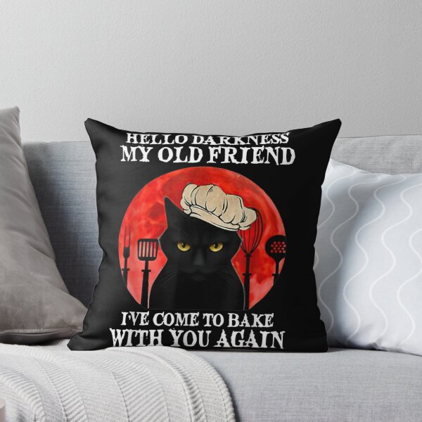 Item preview, Black Cat Hello Darkness My Old Friend I've Come To Bake designed and sold by Mariaxjulio.