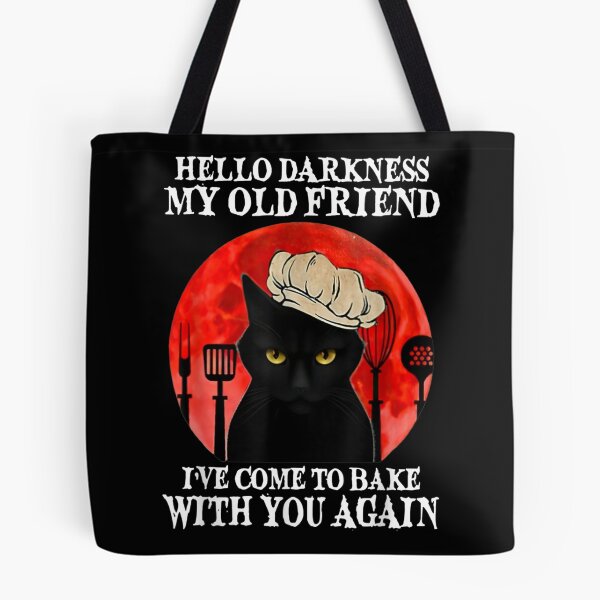 Item preview, Black Cat Hello Darkness My Old Friend I've Come To Bake designed and sold by Mariaxjulio.