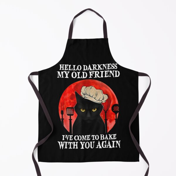 Item preview, Black Cat Hello Darkness My Old Friend I've Come To Bake designed and sold by Mariaxjulio.