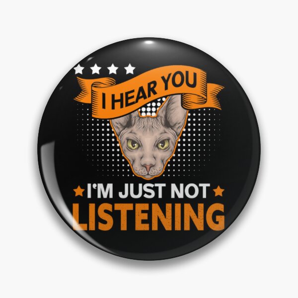 Item preview, Sphynx cat listening hear your designed and sold by jackienorfolkal.