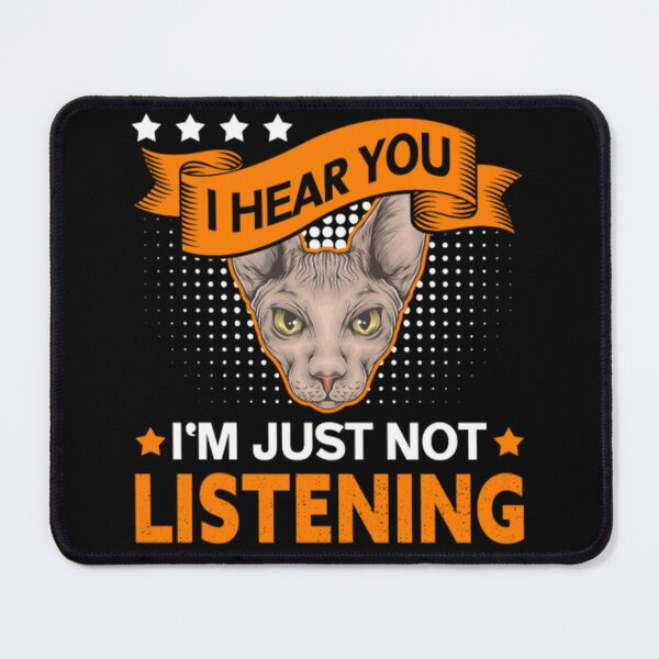 Item preview, Sphynx cat listening hear your designed and sold by jackienorfolkal.