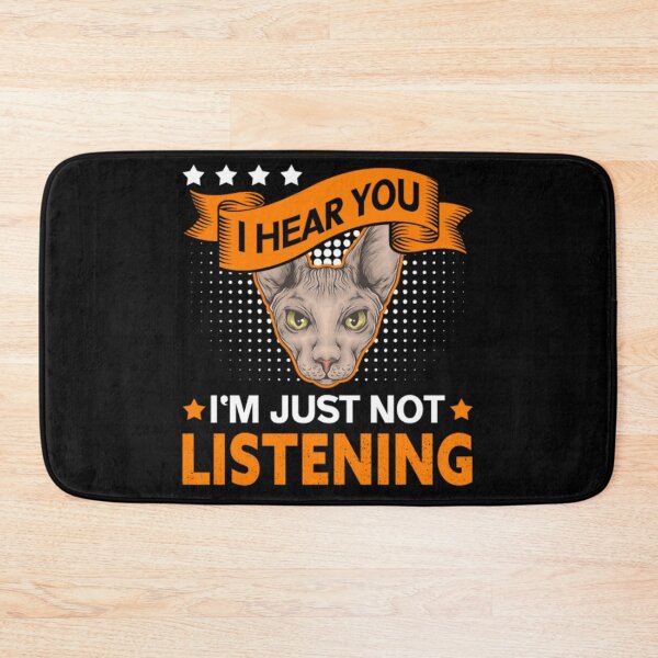Item preview, Sphynx cat listening hear your designed and sold by jackienorfolkal.