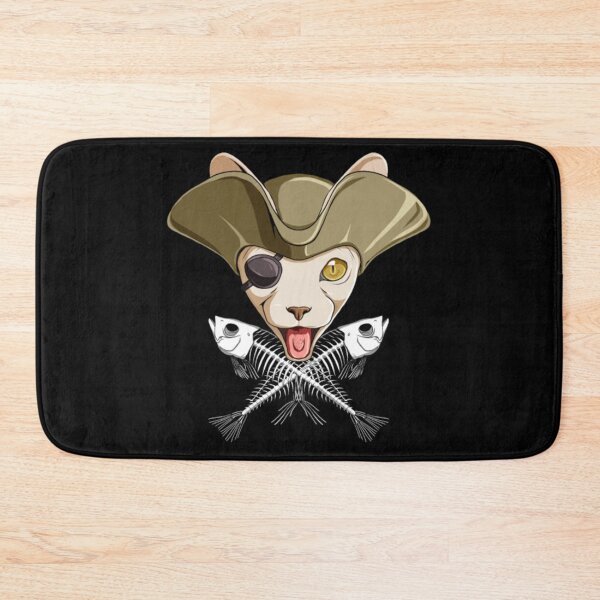 Item preview, Sphynx cat pirates skull skeleton designed and sold by jackienorfolkal.