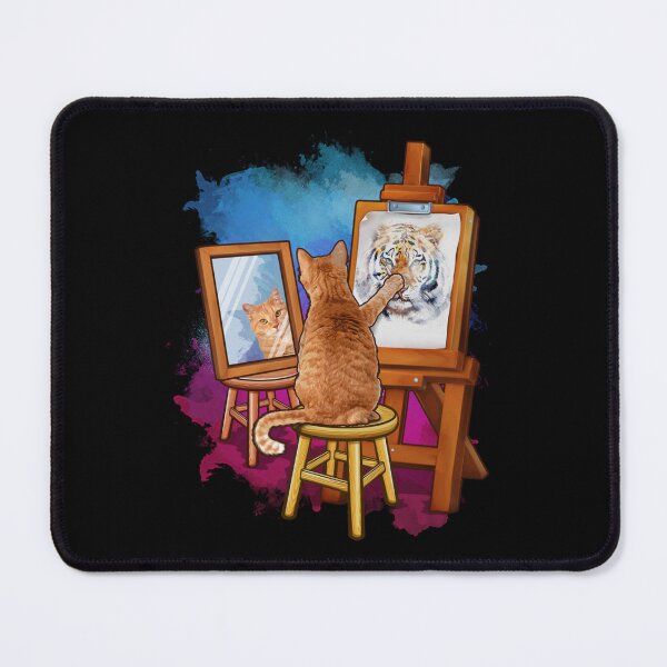 Item preview, Cat Painting Lion Artistic Animals Lover Graphic Novelty designed and sold by Mariaxjulio.