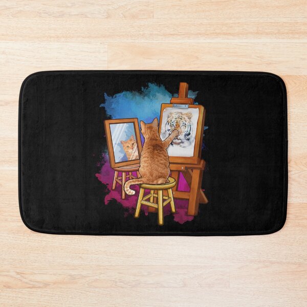 Item preview, Cat Painting Lion Artistic Animals Lover Graphic Novelty designed and sold by Mariaxjulio.