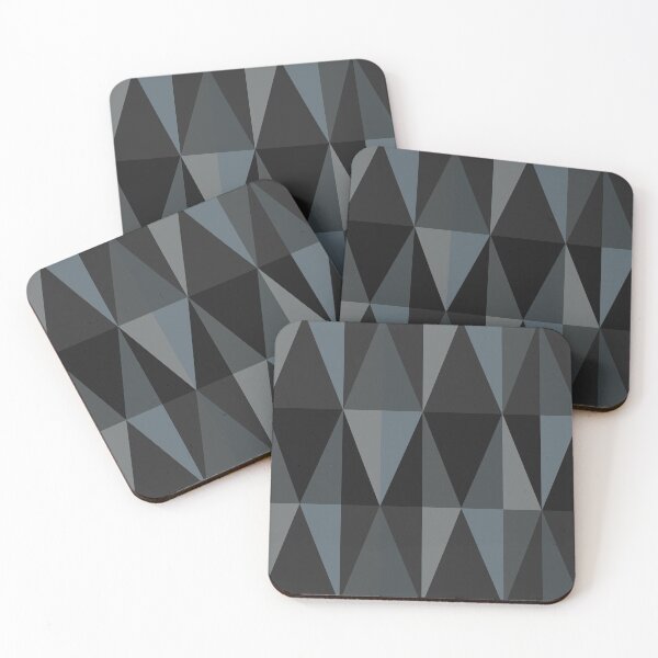 Item preview, MidCentury Modern Triangles Dark Slate designed and sold by thepixelgarden.
