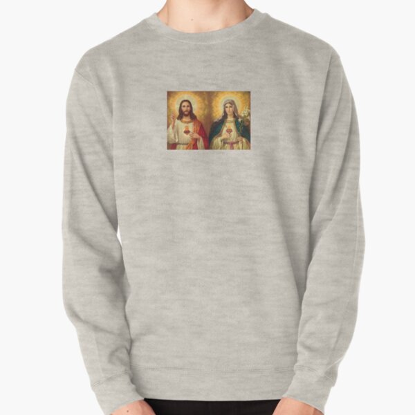 Virgin Mary and Jesus Immaculate Heart Religion Catholic Pullover Sweatshirt