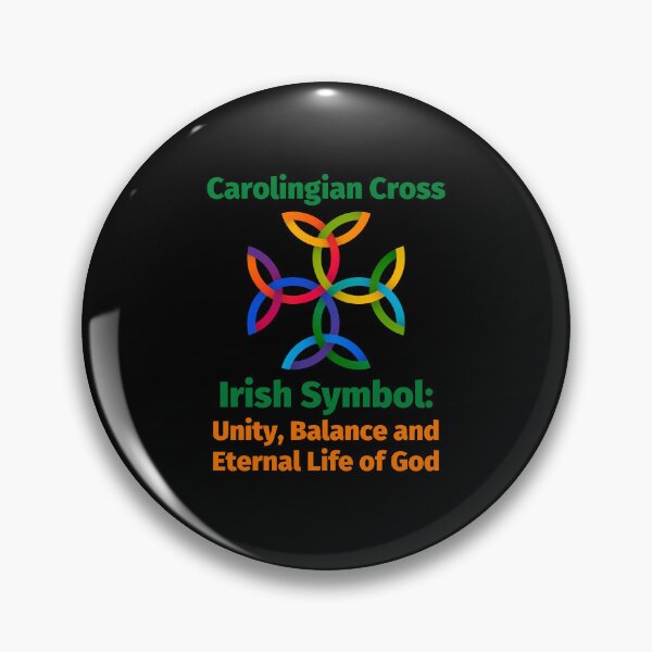 Item preview, Carolingian Cross Irish Symbol: Unity, Balance and Eternal Life of God Orange designed and sold by IrishPOD.