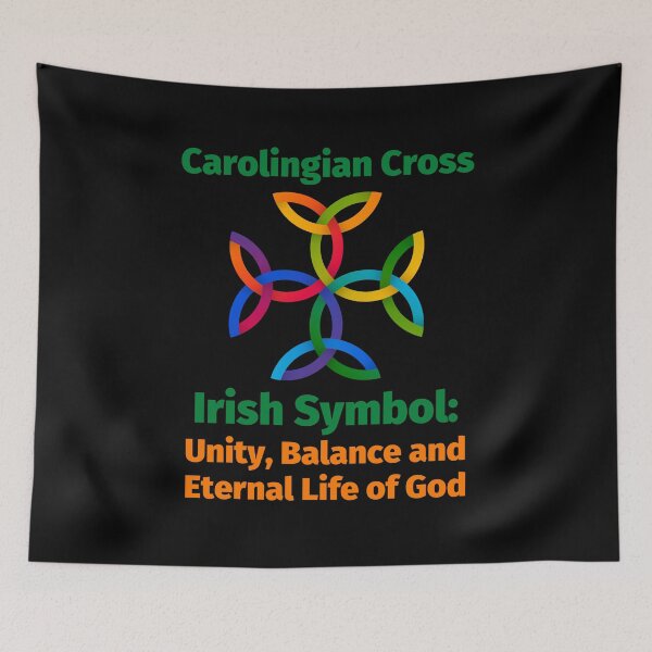 Item preview, Carolingian Cross Irish Symbol: Unity, Balance and Eternal Life of God Orange designed and sold by IrishPOD.