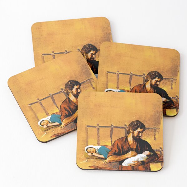 Item preview, St. Joseph holds baby Jesus while Mary sleeps. designed and sold by Brasilia.