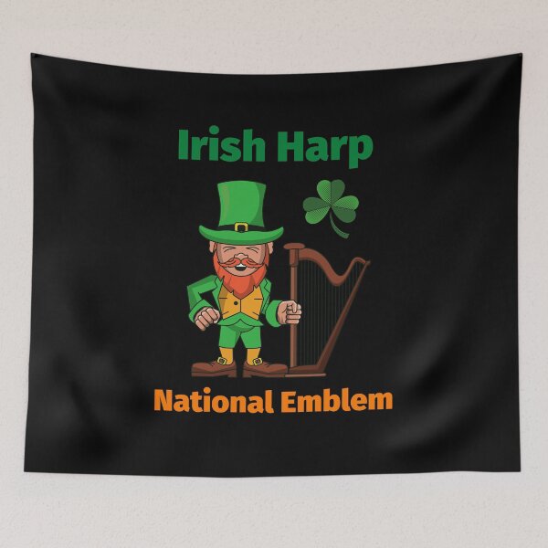 Item preview, Irish Harp National Emblem Orange designed and sold by IrishPOD.