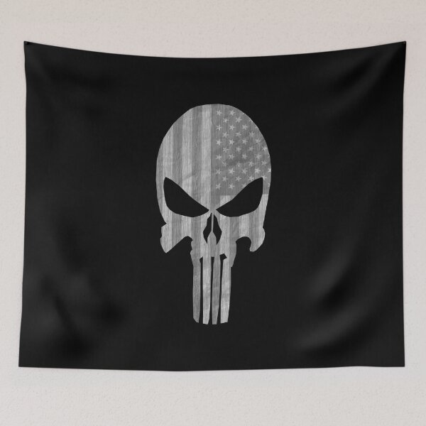 Item preview, Skull Flag Motif Wooden and Weathered designed and sold by janraydesigns.