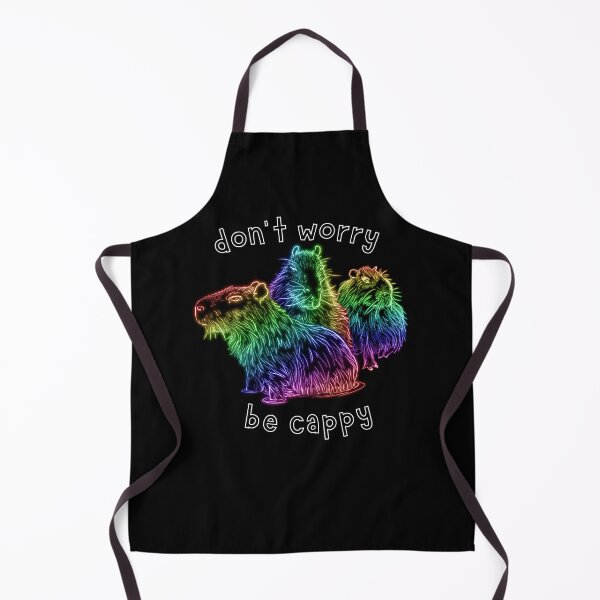 Item preview, Don't Worry Be Cappy Neon Rainbow Capybara designed and sold by nimreninmu.
