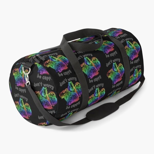 Aperçu de l'œuvre Ne vous inquiétez pas Be Cappy Neon Rainbow Capybara créée et vendue par nimreninmu.