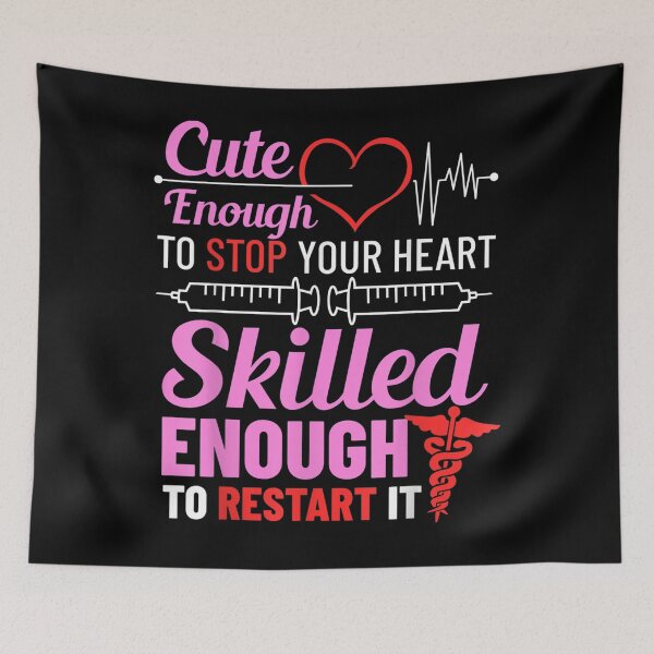 Item preview, Cute Enough To Stop Your Heart Skilled Enough To Restart It designed and sold by ElizabethxJime.