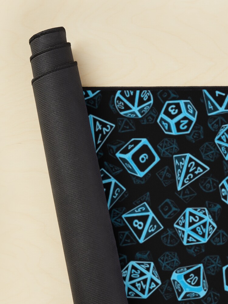 Alternate view of D20 Dice Set Pattern (Blue) Mouse Pad