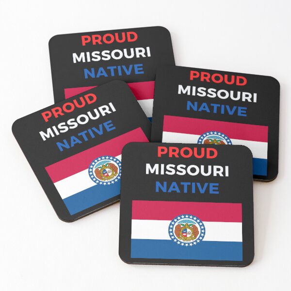 Item preview, Proud Missouri Native red white and blue flag and seal  designed and sold by Lu &  Partners.