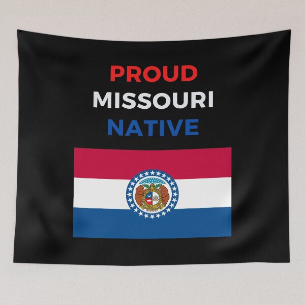 Item preview, Proud Missouri Native red white and blue flag and seal  designed and sold by Lu &  Partners.