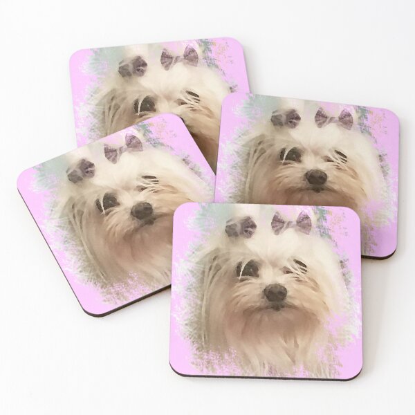 Item preview, cute Maltese portrait by Iritof designed and sold by iritof.
