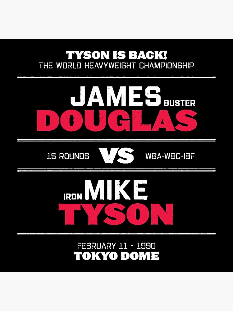 Buster Douglas v Mike Tyson Canvas Print & Poster