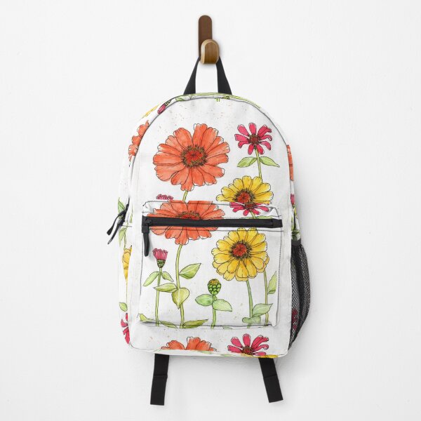 Item preview, Bright Red, Orange and Yellow Zinnias designed and sold by SunnyPainter.