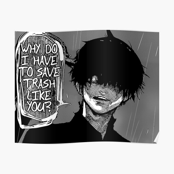 Tokyo Ghoul Kaneki Ken Manga Panel Poster By KyasutoNaito Redbubble