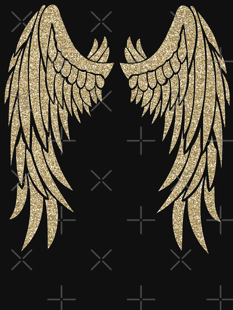 LYLYCTY 7x5ft Golden Gold Wings Wimg Backdrop A Large Pair of Golden  Angelic Wings Over a Black Background for Adult Boy Girl Background LYZY0168