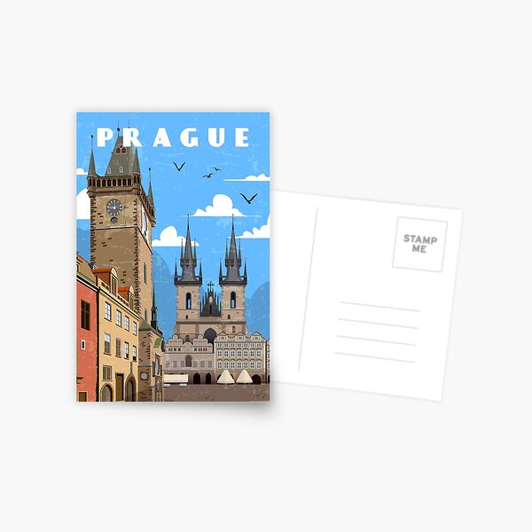 Item preview, Prague, Czech - Retro travel minimalist poster designed and sold by GreekTavern1979.