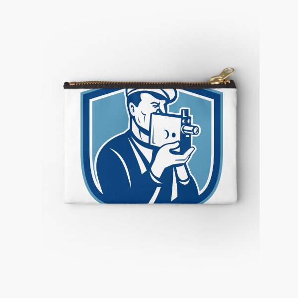 Item preview, Cameraman Vintage Video Camera Shield Retro designed and sold by patrimonio.