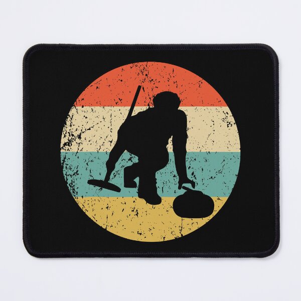 Item preview, Curling Curler Silhouette Retro Sports designed and sold by levintere.