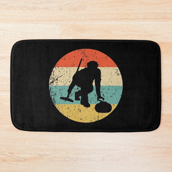 Item preview, Curling Curler Silhouette Retro Sports designed and sold by levintere.