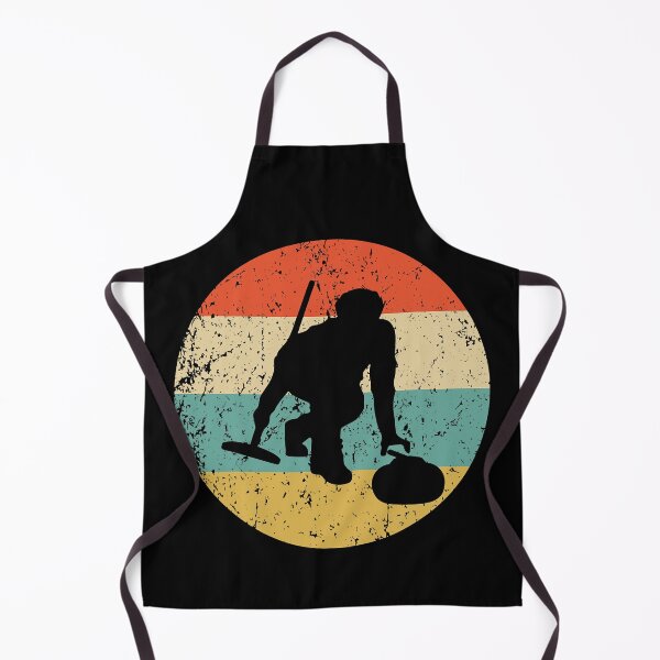 Item preview, Curling Curler Silhouette Retro Sports designed and sold by levintere.