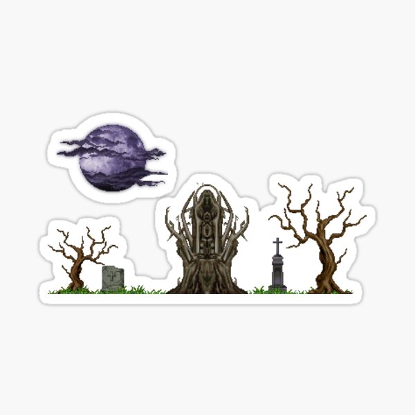 Item preview, Pixelart Graveyard Scene designed and sold by last-pixel.