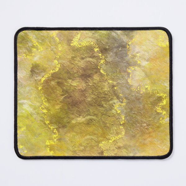 Item preview, Abstract Yellow & Brown Texture Art With Gold Foil Veins designed and sold by Artistic Ambience.