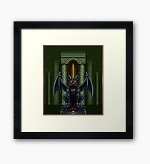 Pixelart Gargoyle Boss Framed Print