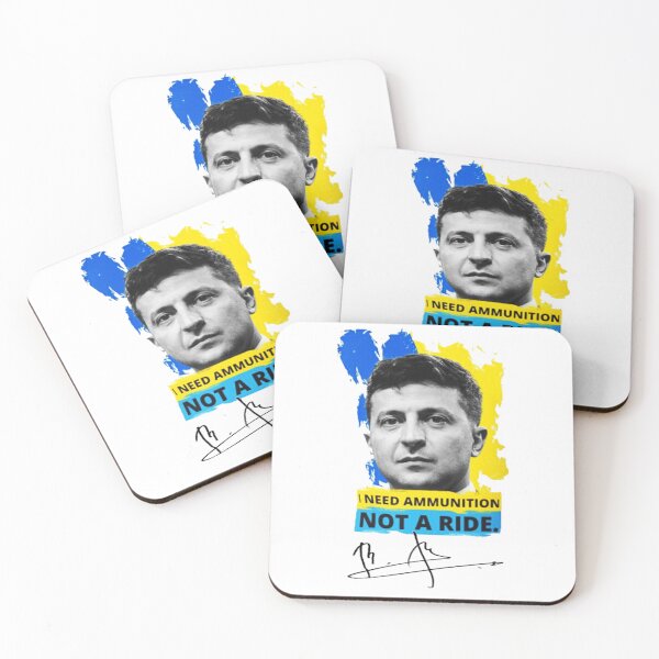 Item preview, Volodymyr Zelensky - I Need Ammunition, Not A Ride Ukraine, signature of Vladimir Zelensky designed and sold by LUKAshopApparel.