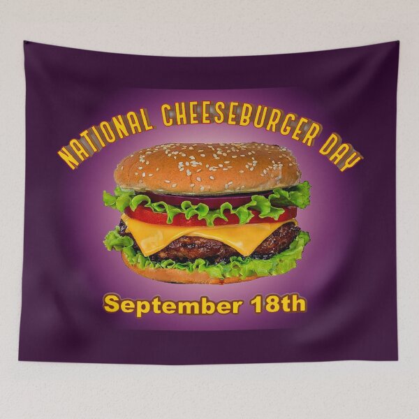 Item preview, NATIONAL CHEESEBURGER DAY designed and sold by THE AMERICAN TEEVANGELIST.