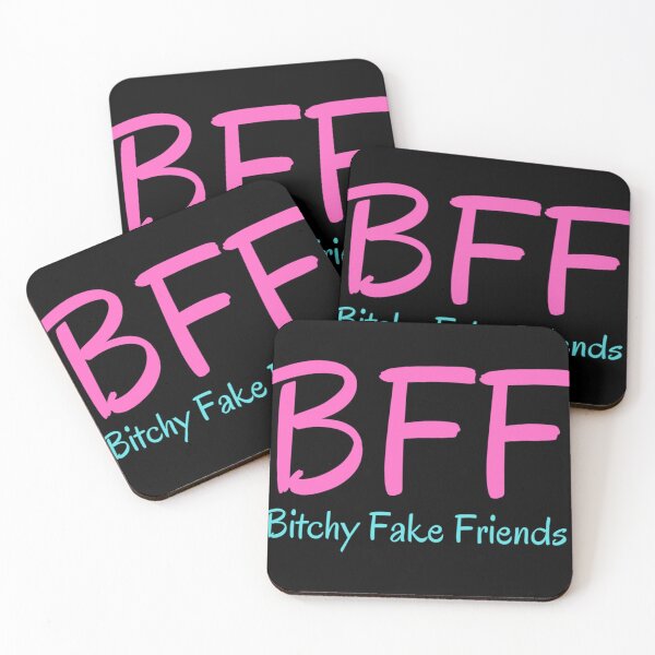 Item preview, BFF Bitchy Fake Friends (Pink & Turquoise Blue version) Classic . designed and sold by hakeneckusni.