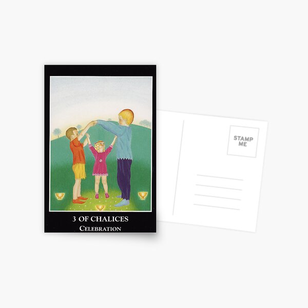3 of Chalices - Celebration Postcard