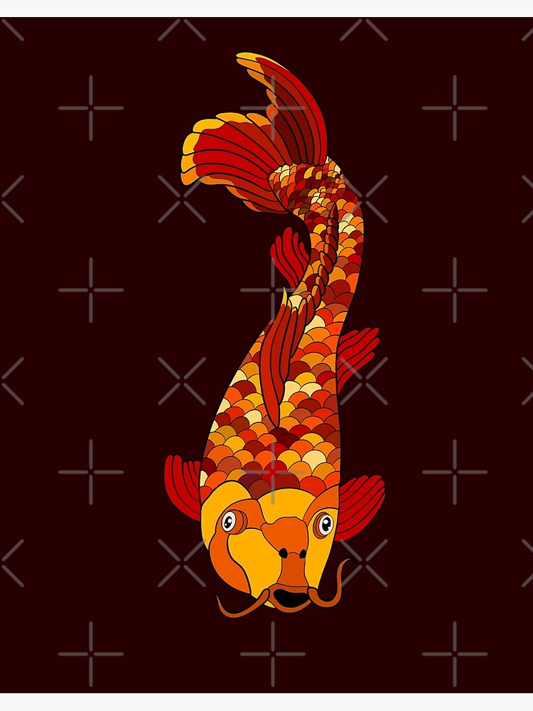 Red Orange and Yellow Koi Fish