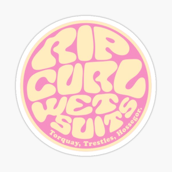 Coconut girl aesthetic Rip Curl Wetsuits yellow and pink x Sticker