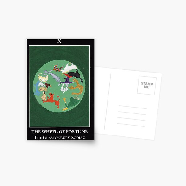 The Wheel of Fortune - The Glastonbury Zodiac Postcard
