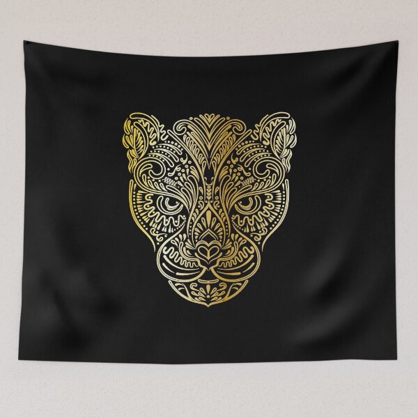 Item preview, jaguar gold aztec designed and sold by cat poe.