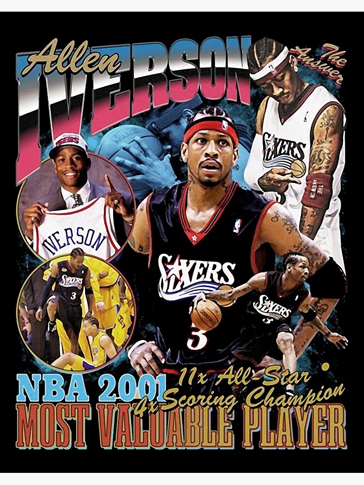 NBA Sports Poster Art Allen Iverson Canvas Print Basketball Art