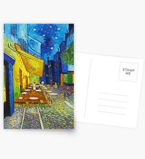 Van Gogh Café Terrace Night Berühmte Gemälde Impressionist Postkarten