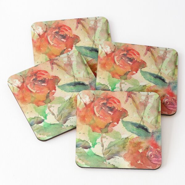 Item preview, Abstract Watercolor Red Roses designed and sold by RachLuna.