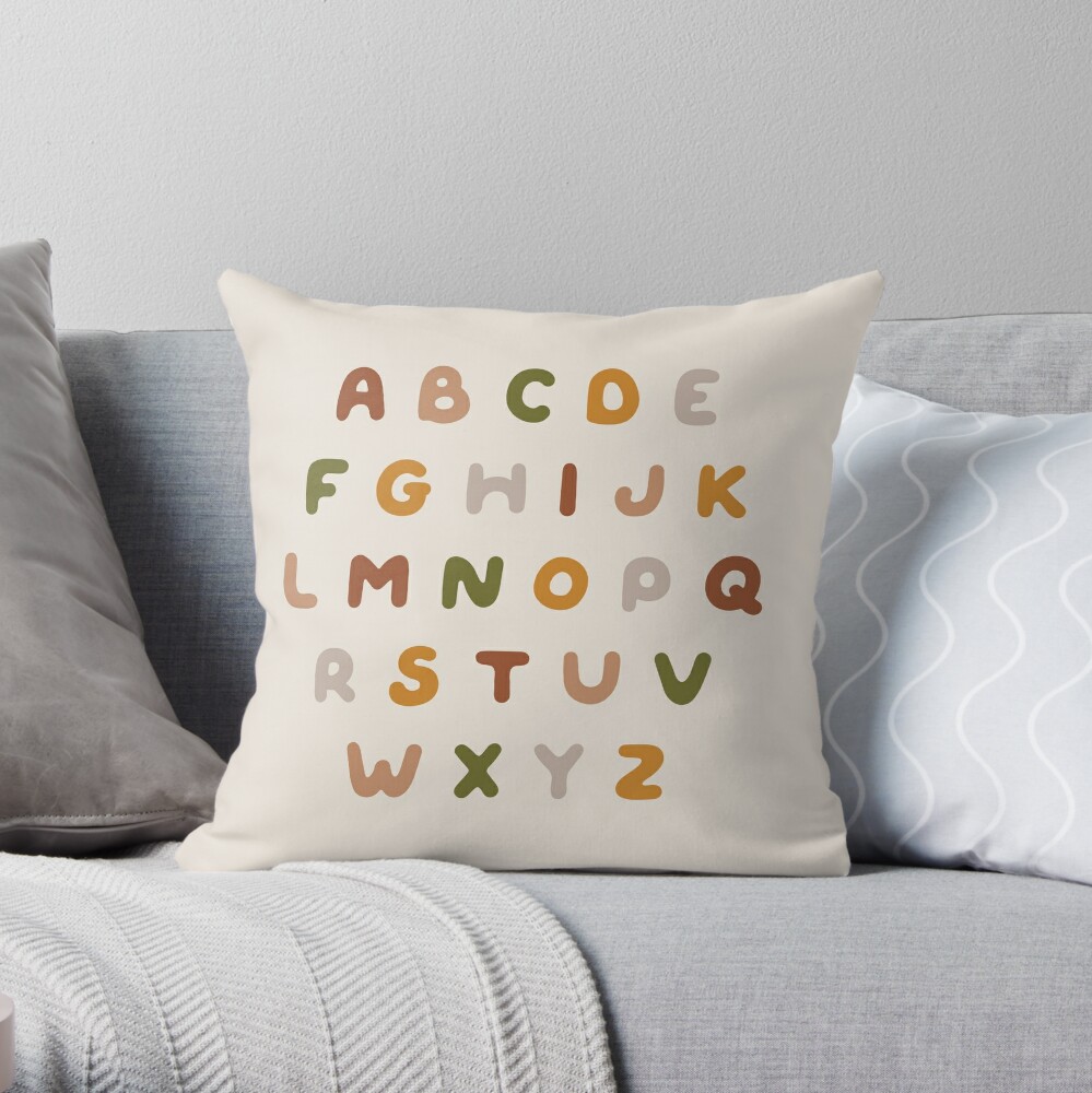 Alphabet best sale throw pillows